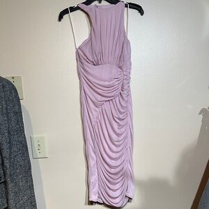 ASOS Lilac Backless Ruched Dress